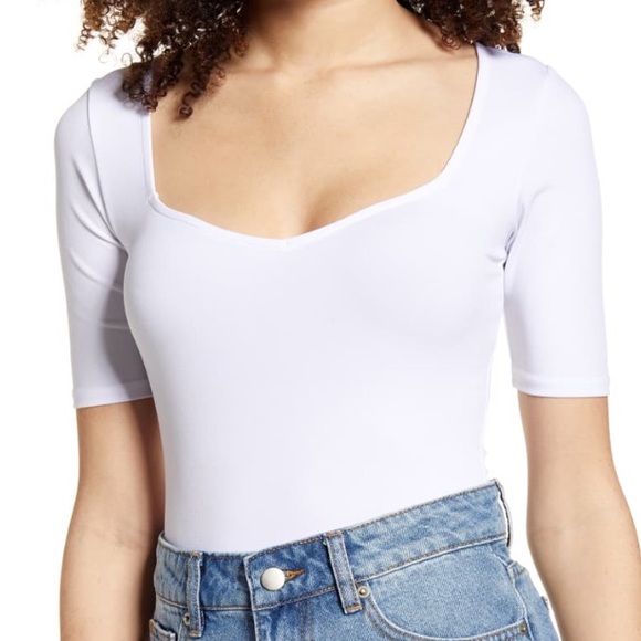 Leith Tops - NWT Leith sweetheart neck bodysuit